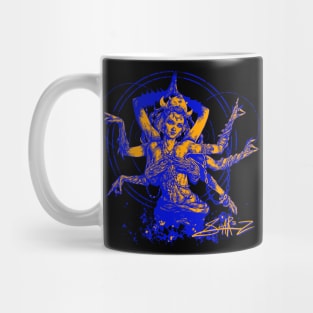 Kali Goddess Blue Orange Mug